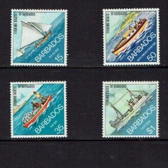 Barbados 1974 - Vapoare, bărci de pescuit, serie neuzata Barbados 1974 - Vapoare, bărci de pescuit, serie neuzata