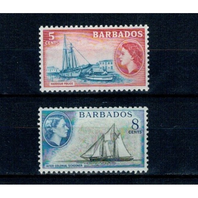 Barbados 1953/1957 - Uzuale Mi.No.207,209 neuzate