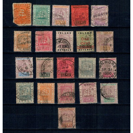 British Guiana 1860-1910 - Uzuale, lot stampilat British Guiana 1860-1910 - Uzuale, lot stampilat