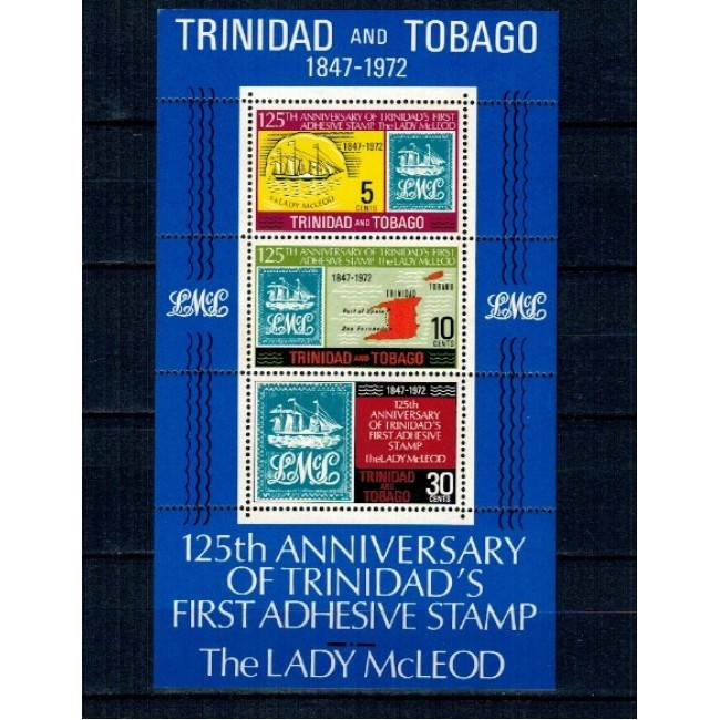 Trinidad Tobago 1972 - Timbru pe timbru, bloc neuzat