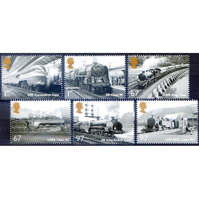 Marea Britanie 2010 - Locomotive cu abur, serie neuzata