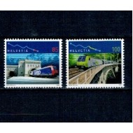 Elvetia 2006 - Tunelul Simplon, trenuri, serie neuzata
