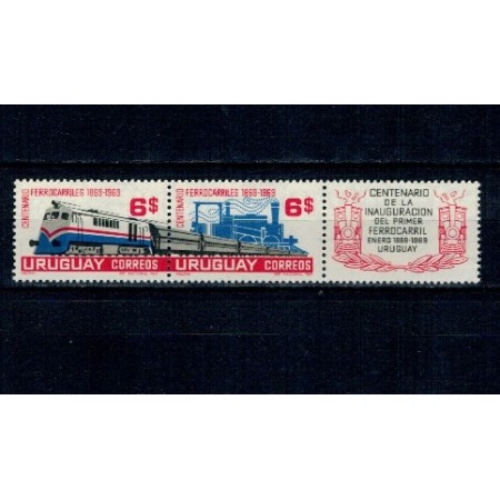 Uruguay 1969 - Trenuri, cai ferate, serie neuzata Uruguay 1969 - Trenuri, cai ferate, serie neuzata