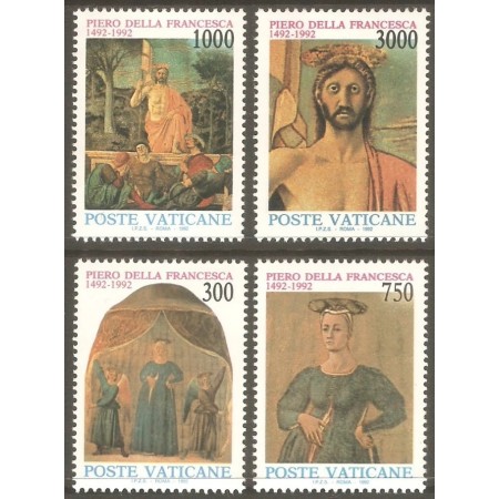Vatican 1992 - Piero de la Francesca, picturi, arta, serie neuzata