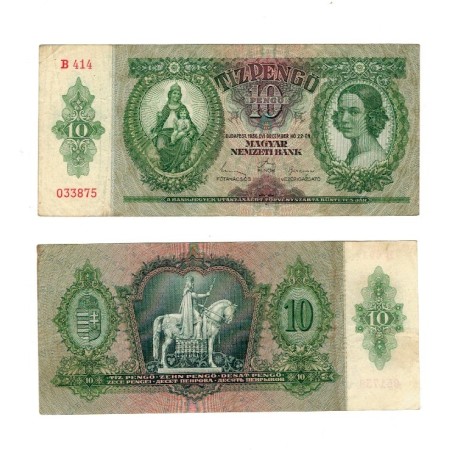 Ungaria 1936 - 10 pengo, circulata