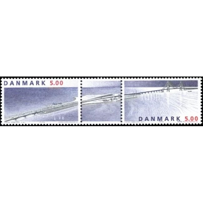 Danemarca 1998 - Pod cale ferata, serie neuzata Danemarca 1998 - Pod cale ferata, serie neuzata