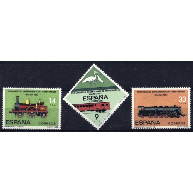 Spania 1982 - Locomotive, trenuri, serie neuzata
