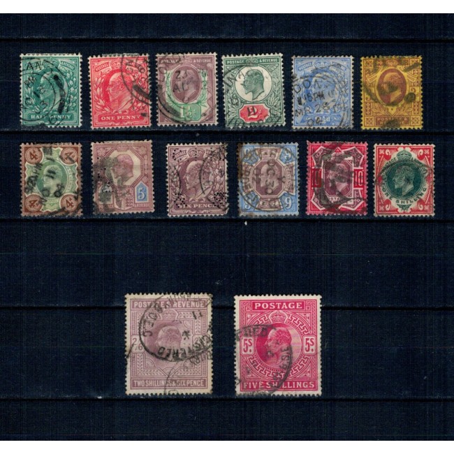 Marea Britanie 1924 - Uzuale George V, serie incompleta, stampilata Marea Britanie 1924 - Uzuale George V, serie incompleta, stampilata