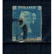 Marea Britanie 1840 - 2penny blue, stampilat, cal.II
