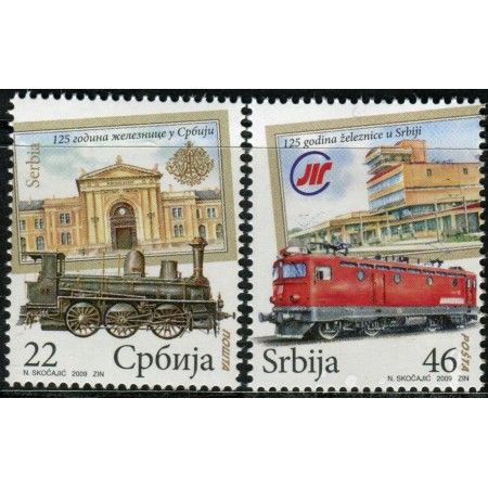 Serbia 2009 - Locomotive, cai ferate, serie neuzata Serbia 2009 - Locomotive, cai ferate, serie neuzata