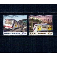 Malaysia 1997 - Trenuri, cai ferate, serie neuzata