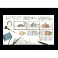 Canada 1987 - Expo Capex, clădiri, bloc neuzat