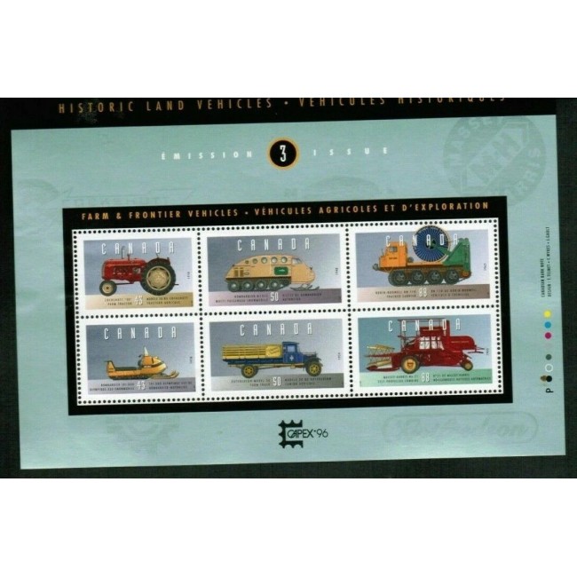 Canada 1995 - Vehicule istorice, bloc neuzat