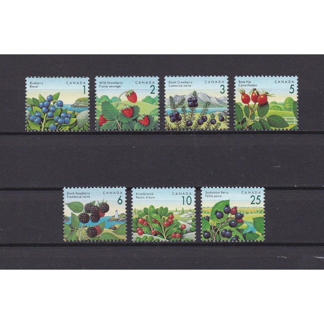 Canada 1992 - Fructe, serie neuzata Canada 1992 - Fructe, serie neuzata
