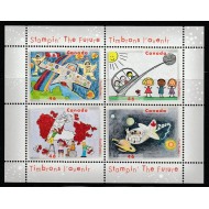 Canada 2000 - Timbrele in viitor, desene, bloc neuzat