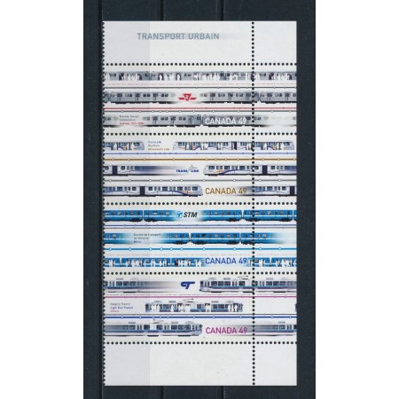 Canada 2004 - Transport urban, trenuri, serie neuzata Canada 2004 - Transport urban, trenuri, serie neuzata