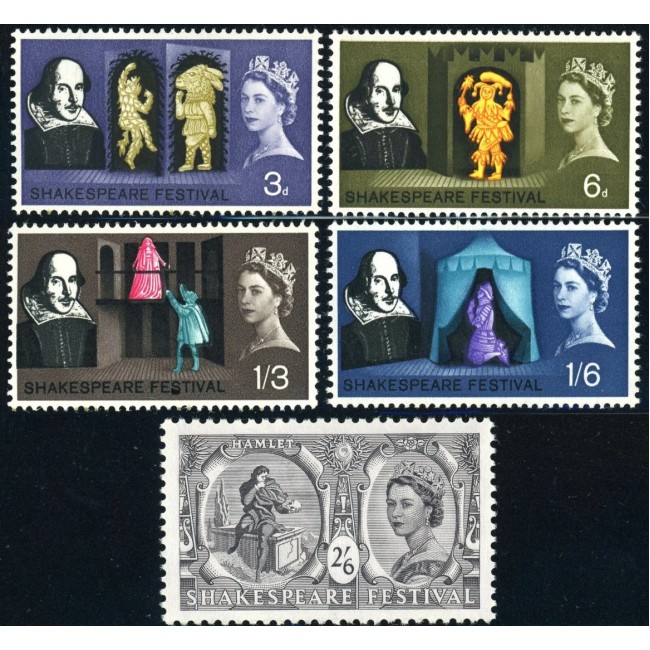 Marea Britanie 1964 - Festivalul Shakespeare, serie neuzata Marea Britanie 1964 - Festivalul Shakespeare, serie neuzata