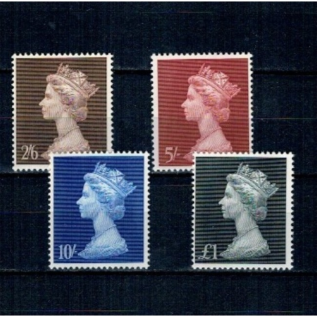 Marea Britanie 1969 - Uzuale Regina Elisabeta II, valori mari, serie neuzata Marea Britanie 1969 - Uzuale Regina Elisabeta II, valori mari, serie neuzata