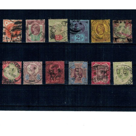 Marea Britanie 1887/1892 - Uzuale Regina Victoria, serie stampilata Marea Britanie 1887/1892 - Uzuale Regina Victoria, serie stampilata