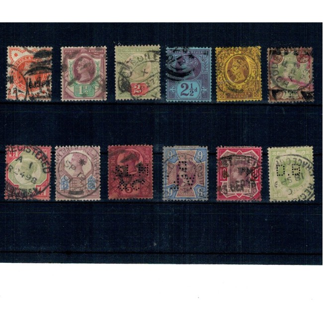 Marea Britanie 1887/1892 - Uzuale Regina Victoria, serie stampilata Marea Britanie 1887/1892 - Uzuale Regina Victoria, serie stampilata