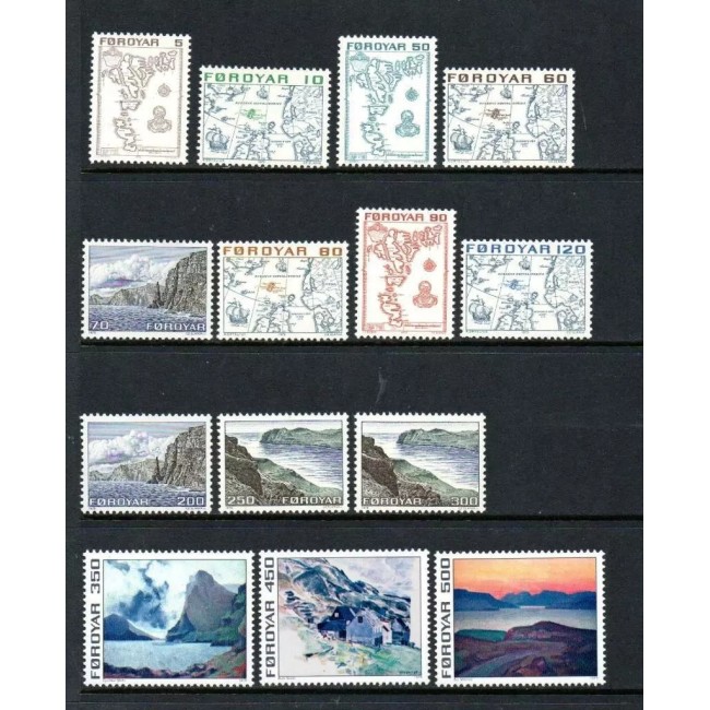 Insulele Feroe 1975 - Uzuale, vederi, serie neuzata