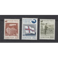 Insulele Feroe 1976 - Barca, steag, poștaș, Faroese Post Office, serie neuzata