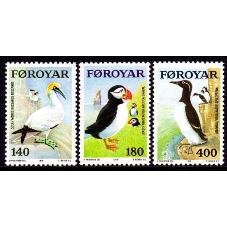 Insulele Feroe 1978 - Păsări, serie neuzata Insulele Feroe 1978 - Păsări, serie neuzata