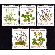 Insulele Feroe 1980 - Flori sălbatice, flora, serie neuzata