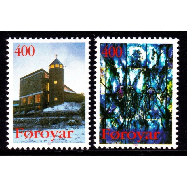Insulele Feroe 1995 - Biserica catolica, serie neuzata Insulele Feroe 1995 - Biserica catolica, serie neuzata