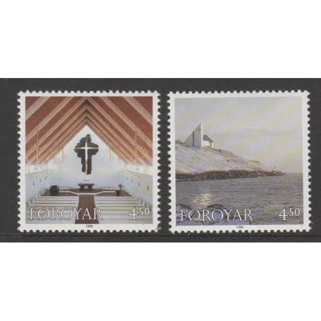 Insulele Feroe 1998 - Crăciun, Biserica Frederik Nes, serie neuzata