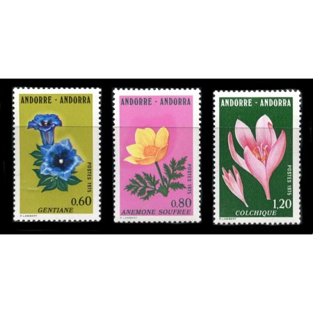Andorra (Fr) 1975 - Flori, serie neuzata