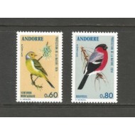 Andorra (Fr) 1974 - Păsări, serie neuzata