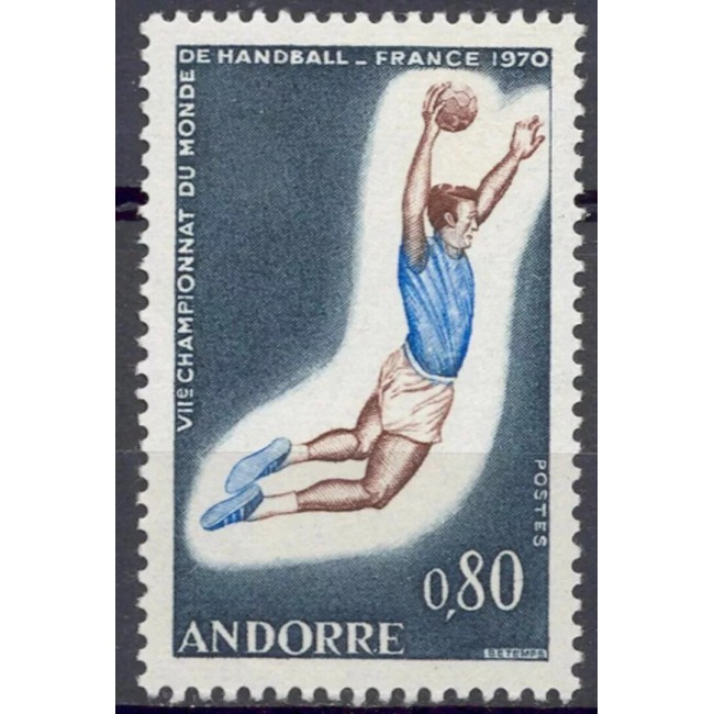 Andorra (Fr) 1970 - Handbal, sport, neuzat Andorra (Fr) 1970 - Handbal, sport, neuzat