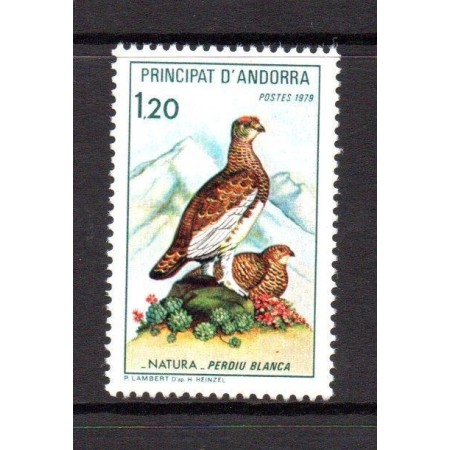 Andorra (Fr) 1979 - Protecția naturii, păsări, serie neuzata Andorra (Fr) 1979 - Protecția naturii, păsări, serie neuzata