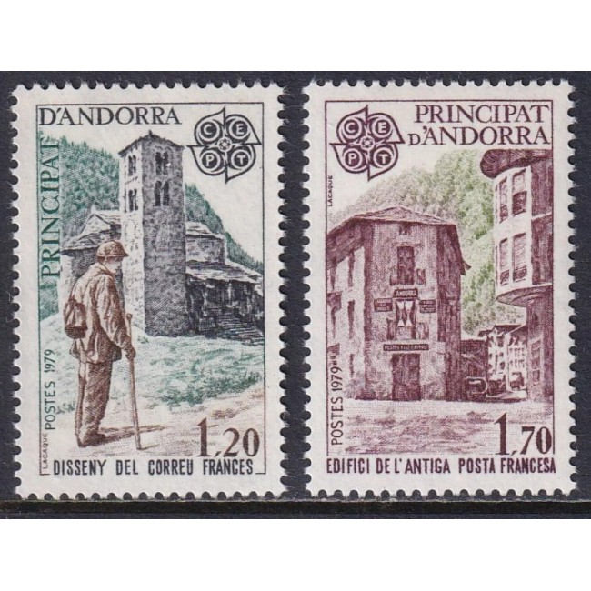 Andorra (Fr) 1979 - Europa, telecomunicații, istorie poștala, CEPT, serie neuzata