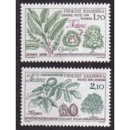Andorra (Fr) 1984 - Protecția naturii, flora, copaci, serie neuzata