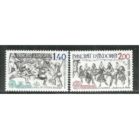 Andorra (Fr) 1981 - Europa, folclor, CEPT, serie neuzata Andorra (Fr) 1981 - Europa, folclor, CEPT, serie neuzata