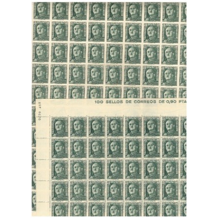 Spania 1946 - Franco, uzual 90c lot 150buc. neuzate Spania 1946 - Franco, uzual 90c lot 150buc. neuzate
