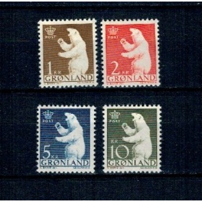 Groenlanda 1963 - Uzuale, ursi, serie neuzata Groenlanda 1963 - Uzuale, ursi, serie neuzata
