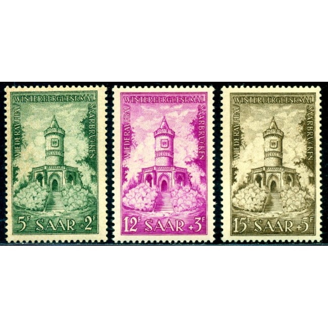 Saar 1956 - Monumente, serie neuzata Saar 1956 - Monumente, serie neuzata