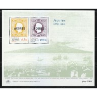 Portugal Azore 1980 - Timbru pe timbru, colita neuzata