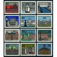 Bundes 1964 - Capitale regionale, arhitectura, serie neuzata
