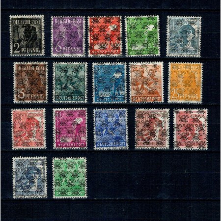 Zona Americano-Britanica (Germania) 1948 - Uzuale, supratipar, serie neuzata Zona Americano-Britanica (Germania) 1948 - Uzuale, supratipar, serie neuzata