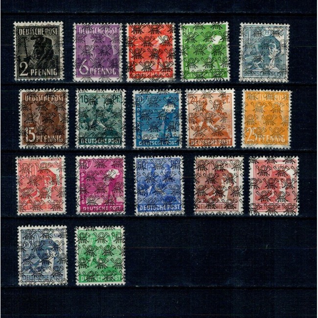 Zona Americano-Britanica (Germania) 1948 - Uzuale, supratipar, serie neuzata