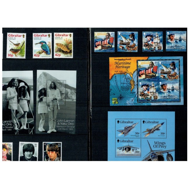 Gibraltar 1999 - Folder cu toate timbrele emise, neuzat