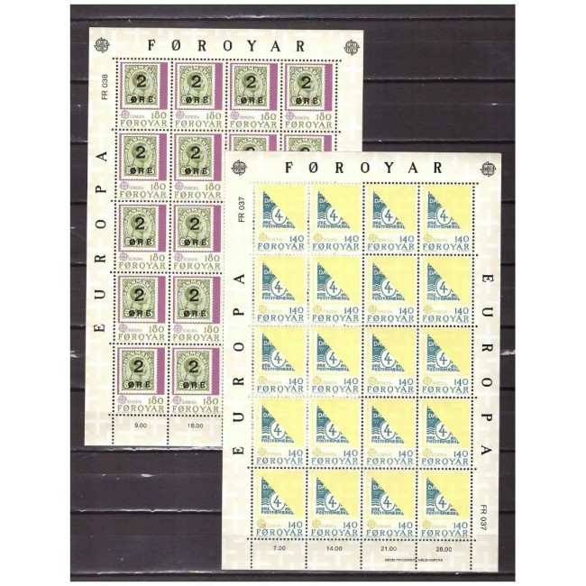 Insulele Feroe 1979 - Europa, timbru pe timbru, CEPT, serie minicoli neuzate