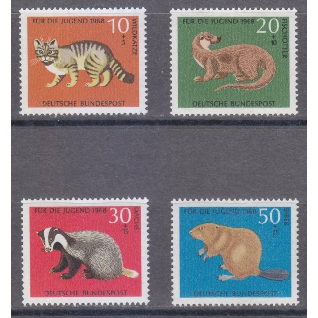 Bundes 1968 - Fauna, animale, serie neuzata Bundes 1968 - Fauna, animale, serie neuzata