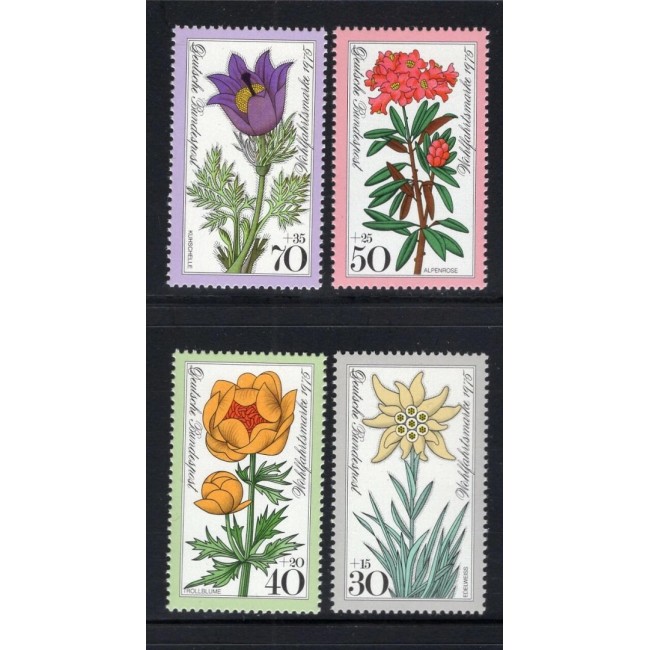 Bundes 1975 - Flori de munte, serie neuzata