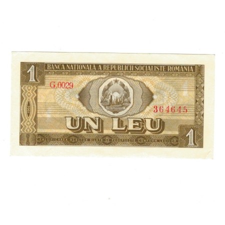 Romania 1966 - 1 leu XF+/aUNC