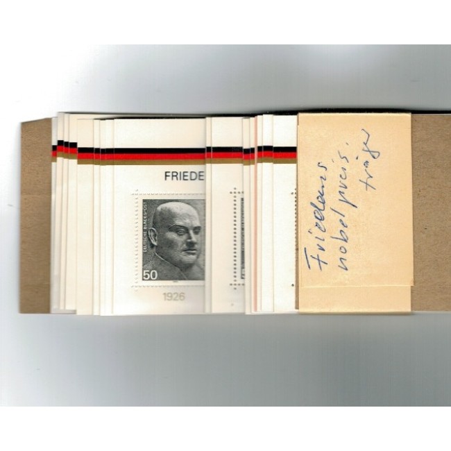 Bundes 1975 - Laureați ai Premiului Nobel, personalități, lot 100buc. colite neuzate